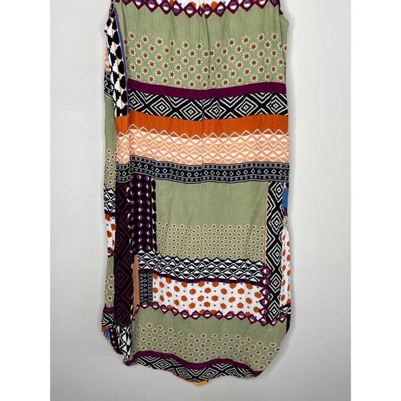 Anthropologie Everyway Shirt Multicolored Midi Dress Mixed Print Women's Size 4 - Picture 13 of 13
